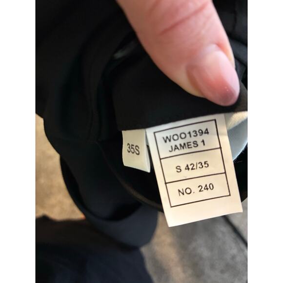 Men’s Suit 42 Slim 35 Short Black Finchley Basic Classic Black Set Funeral Job - Picture 12 of 14